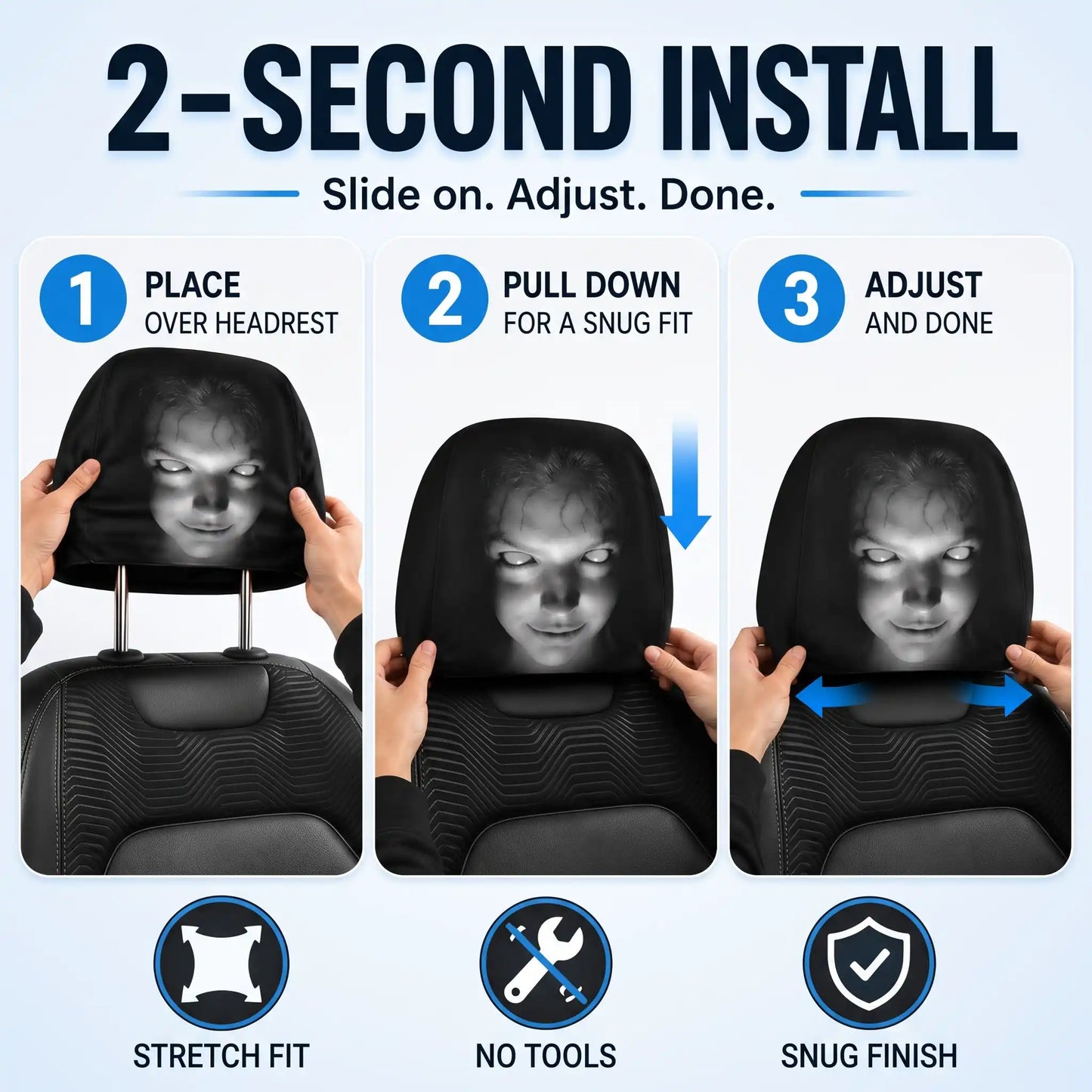 ScareCover - Haunted Headrest Covers