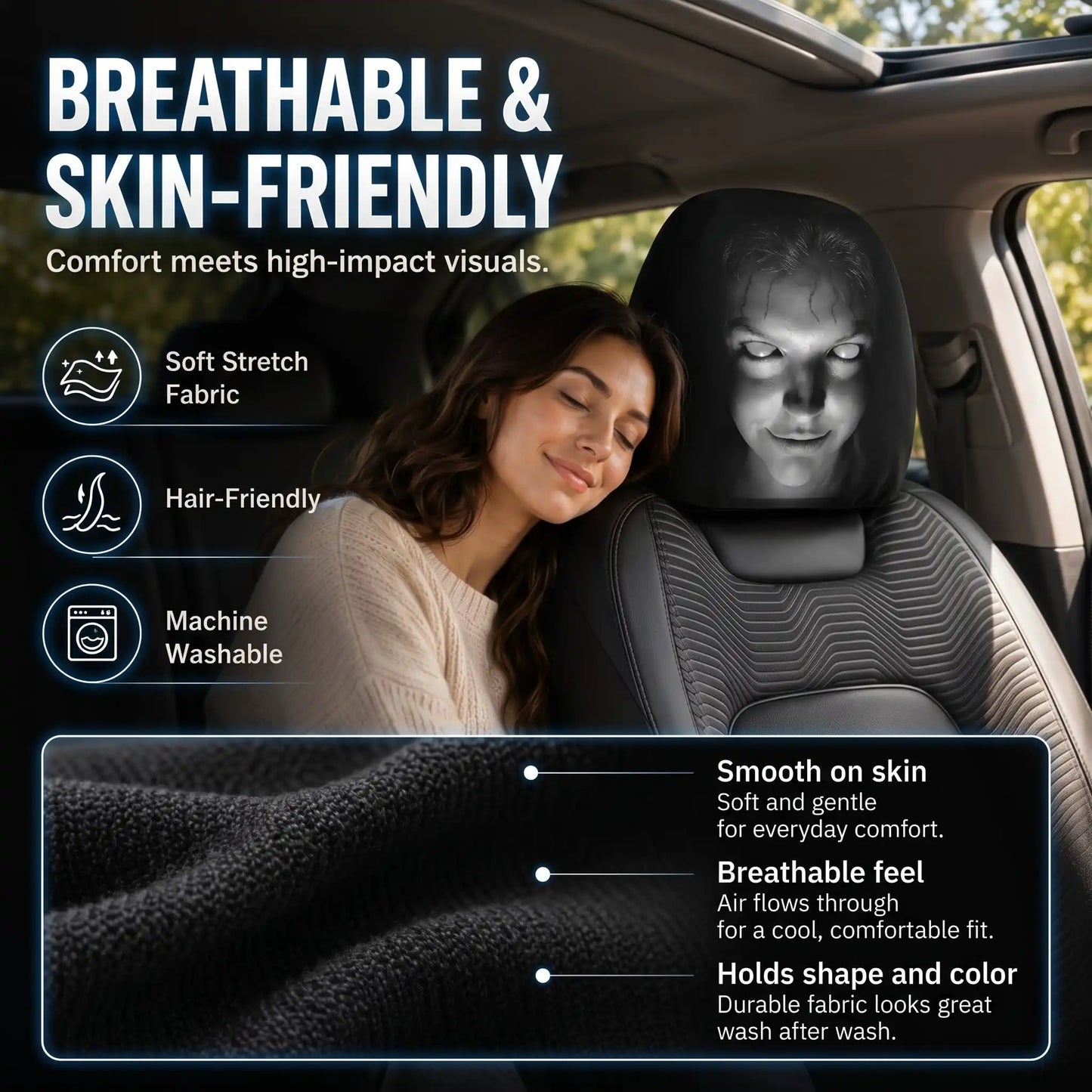 ScareCover - Haunted Headrest Covers